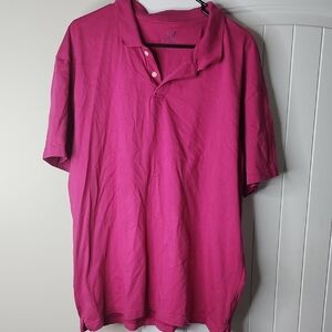 GAP Pink Polo Shirt with Classic Collar and Relaxed Fit
